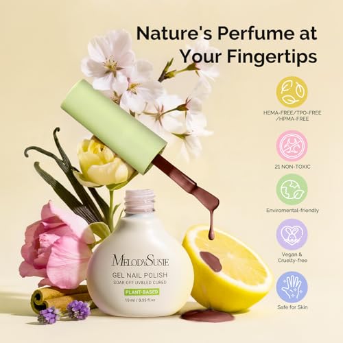 Image of MelodySusie Gel Nail Kit with P-ART06G Cordless UV Lamp Rechargeable LED UV Light with Smart Sensor Classic Popular Colors Plant Based Nails Polish with Top Base Coat Builder Gel Beginner Nail Kit