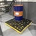 Spill-Proof Tray Oil Tank Spill Tray，Drum Spill Containment Pallet, Industrial Polyethylene Platform Garage Storage for Paint Buckets(20 L/66X36X12