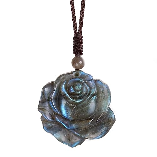 Collier labradorite naturelle Nupuyai pour homme et femme idéal au quotidien ou en méditation