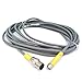 TURCK PKG 3M-4-RS 4T/S1584 NICKEL PLATED BRASS COUPLING, NO LEDS, CORDSET, M12 EUROFAST, STRAIGHT MALE CONNECTOR, M8 PICOFAST, STRAIGHT FEMALE CONNECTOR, T BARB FITTING, 4 METER LENGTH, GRAY PVC JACKE