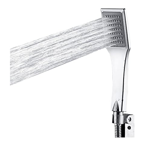 R FLORY Shower Head Chromed High Pressure Square SPA Showers Bathing Lavatory Tool Cover