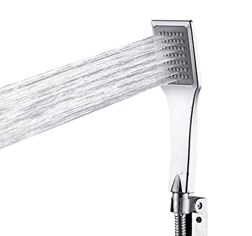 R FLORY Cabezal de ducha de mano de alta presión ahorro de agua antifugas cuadrado SPA RV aumento de presión cabezal de ducha de lluvia Cover