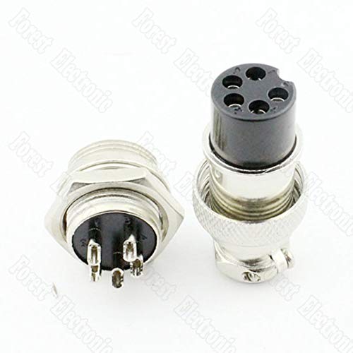 Davitu 5 Pin Air Connector Air Plug GX16-5P - (Color: 50pcs a pack)