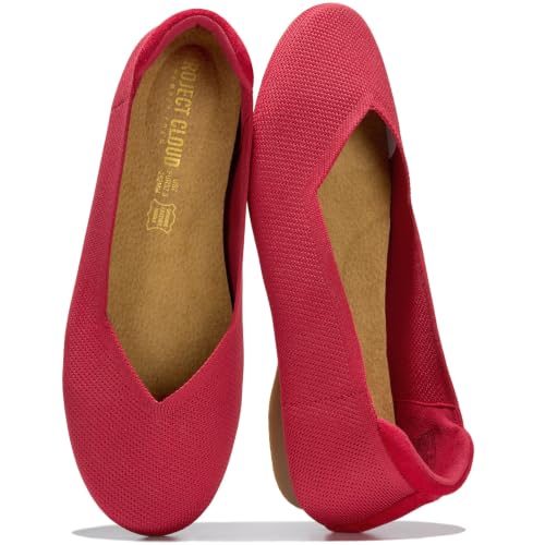 Image of Project Cloud Womens Flats Memory Foam Ballet Flats for Women (Prospect) | Memory Foam Insole and Lightweight Design - Non-Slip Sole Comfortable and Durable Womens Flats for All Occasions