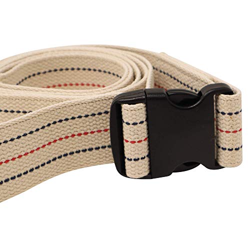 Premium Patient Transfer/Walking Gait Belt with Plastic Quick Release Buckle - Beige 72"L