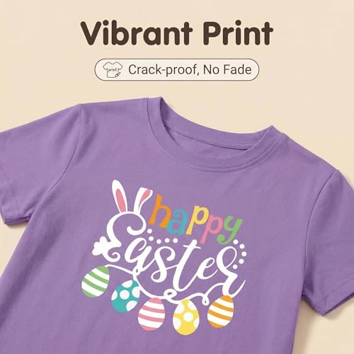 Image of Easter Shirts for Girls Kids Easter Gift Bunny T-Shirt Clothing 3-12 Years