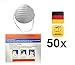 Produktbild 50x Stück einlagige Maske einfache Staub Hygiene Mund Nase Maske Universalmaske