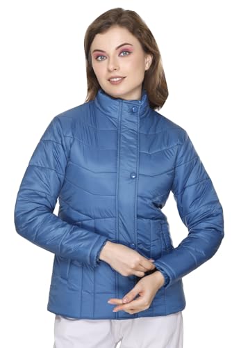 Image of RARE TIMES Women's Stylish Solid Full Sleeves Jacket | Winter Wear Quilted Jacket for Travelling | Regulaer Fit Puffer Jacket For Women