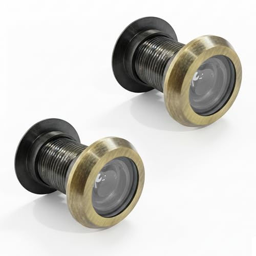 Image of Atlantic 180 Wide-Angle Door Eye Viewer for Main Door | Antique Finish Peephole | Pack of 2