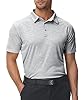 ZITY Mens Polo Shirts Short Sleeve Rapid Drying Lightweight Golf Casual Printed Top Breathable Moisture-Wicking T Shirts Light Grey 2XL #1