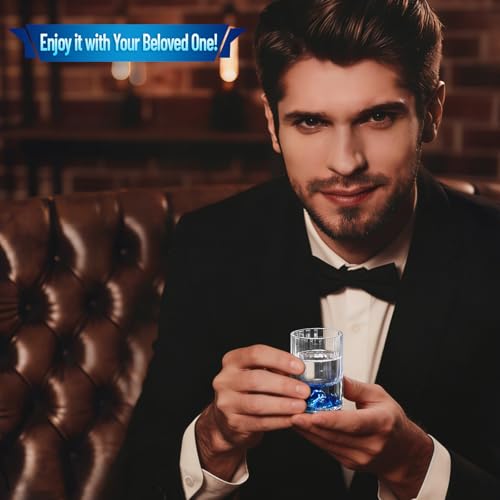 Image of DUJUST Blue Mountain Shot Glasses (1.5oz), Crystal Shot Glass Set Decorated with Blue Mountain, BPA-Free & Lead-Free, Perfect for Decor & Collection, Gift Choices - 2 pcs