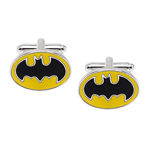 Shining Jewel Elegant Fancy and Designer Silver Plated Superhero Collection Dark Knight Design Cufflinks For Men (SJ_7181)