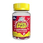 Mini Drops Jelly Beans Multivitamin - 10 Essential Vitamins & Minerals to Support Growing Bodies, Immunity & Tiredness - Strawberry No Added Sugar Gluten Free - for Children Ages 4-12 by Natures Aid