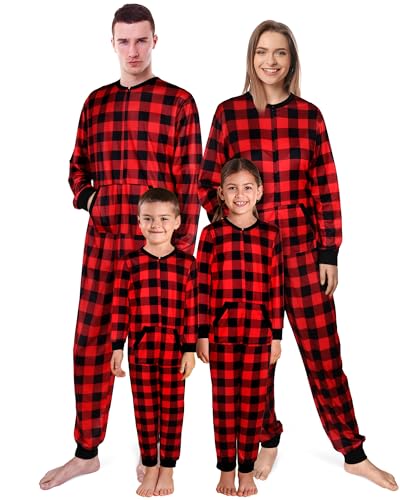 Haysandy Family Matching Christmas Pajamas Buffalo Plaid Cozy Pajamas for Families with Adult Members