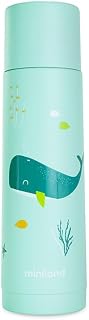 Miniland - Termo Bebé para Líquidos de Acero Inoxidable, Mantiene Temperatura más de 24h Frío y Calor, Cierre Hermético y Sistema Antigoteo 500 ml (Whaley)