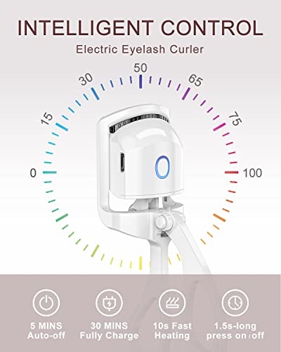 Heated Eyelash Curlers, Zupora Electric Eyelash Curler Handheld For All Eye Shapes, 2 Heating Modes For Quick Natural Curling Eye Lashes For Long Lasting, Rechargeable Eye Lash Curler With Lash Comb #TOP3