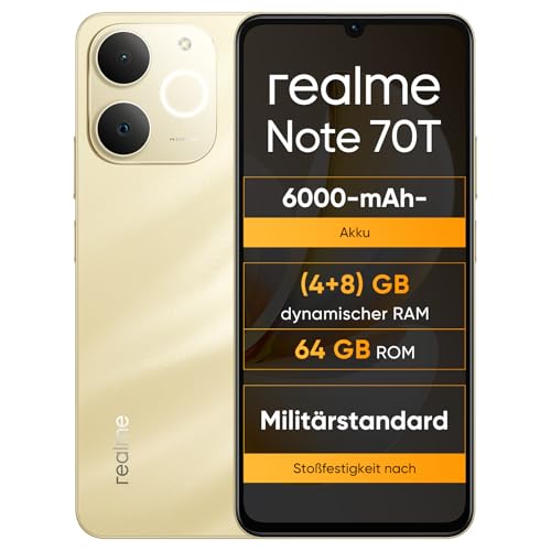 Realme note 70T 4台まとめ売りセット！ realme Note 70T 4 + 64 GB Smartphone, Display Eye Comfort von 6,75