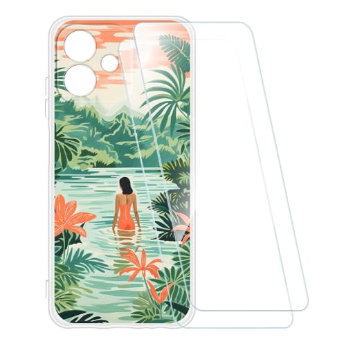 ESACMOT �v�����g�P�[�X + 2�������K���X�t�B���� Ulefone Note 16 Pro �Ƃ̌݊�������, �Ռ��z���\�t�g�J�o�[ HD�N���A (�j������)