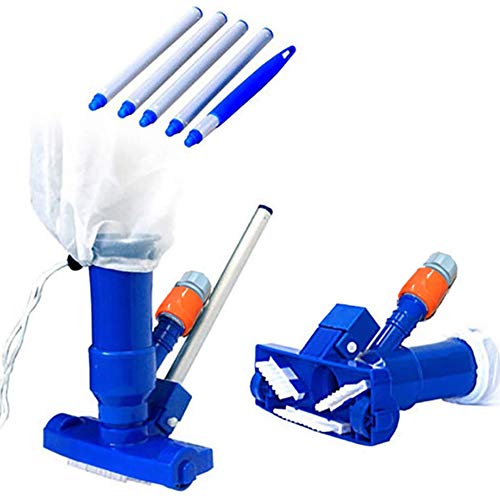 Sazoley Swimming Pool Ing Kit Vacuum Er Suction Head With Brushes Extendable Rod Mesh Bag #TOP7