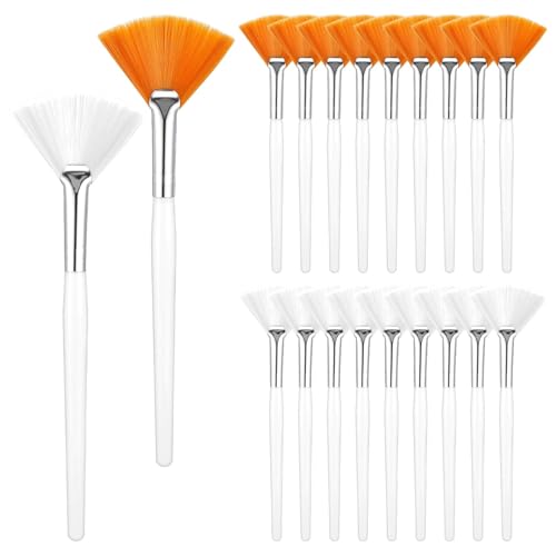 Xushengsheng Cepillo en forma de abanico cosmetóloga mascarilla suave cepillo cabeza plana máscara cepillo maquillaje en forma de abanico
