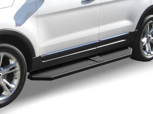 Estribos laterales de acero inoxidable negro para Ford Explorer