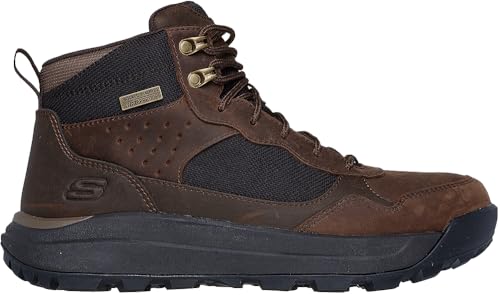 Skechers Men's Cambert Harlan Ankle Boot, cacao, 41.5 EU