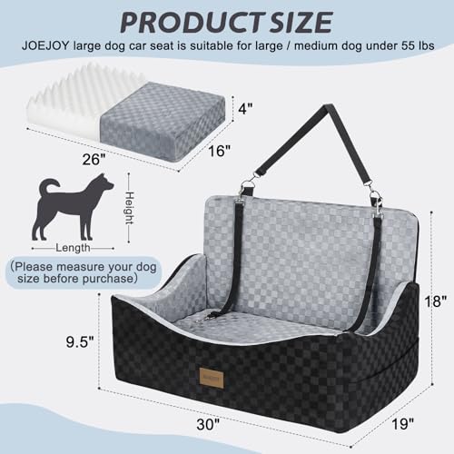 JOEJOY Reversible Dog Car Bed 55 lbs