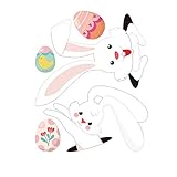osterhase Geeignet für gestrichene Wände, glatte Tapeten, Keramikfliesen, Holz, Metall, Glas und Kunststoff usw.
