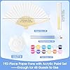 Amazon.com: Aneco 96 Piece 24 Sets Blank Paper Fans with Acrylic Paint ...