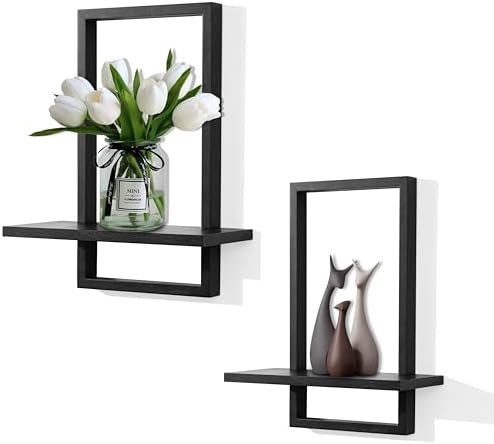 Floating Shelves for Wall,Decorative Wall Shelves Black,Plants Sh...