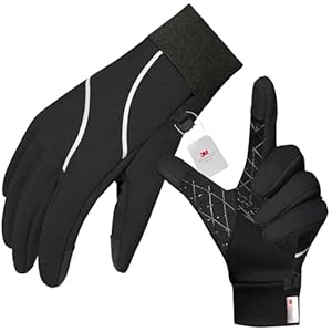 Origem Thermal Gloves Men Women, 3M Thinsulate Winter Gloves, Water Resistant Cycling Gloves, Anti Slip Touch Screen Gloves Liner for Runing Riding Walking Driving Outdoor