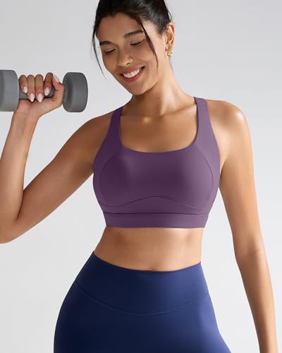 Image of RUNNING GIRL Sports Bras for Women High Support,Racerback High Impact Sports Bra Moulded Cup Workout Bra Push up