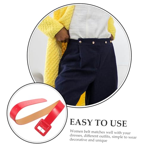 Vintage Wide PU Leather Waist Belt for Women Decorative Dress and Jeans Accessory Artificial Leather Stylish Western Design Adjustable Fashion Waistband3