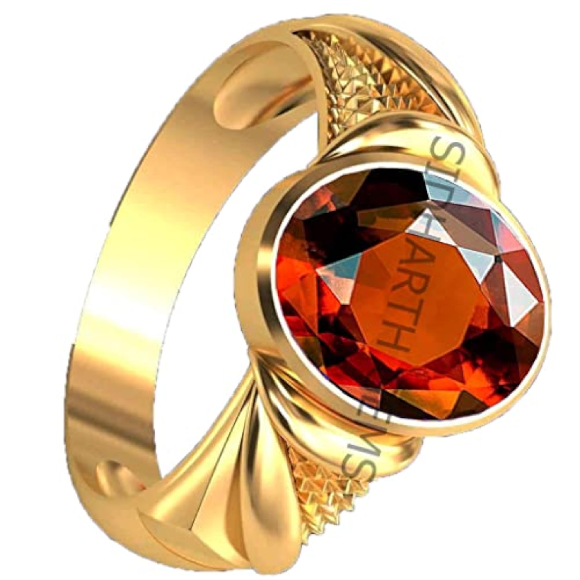 12.50 Ratti Gomed Ring in Panchdhatu Adjustable Design