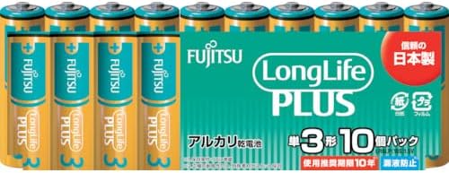 FDK FUJITSU Long LifePLUS Long LifePlus Alkaline Battery LR6LP (10S) AA Pack of 10