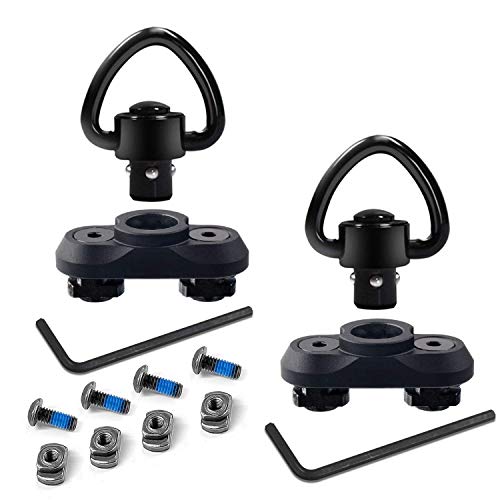 Braudel Qd Sling Swivels Kit For Traditional Two Point Sling, Qd Sling Swivels 2 Pack With Adapter Attachment For Two Point Sling - Heavy Duty Quick Detach (4 Screws, 4 Nuts And 2 Wrenches) #TOP7