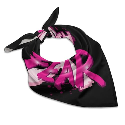 Csemeie Breast Cancer Awareness Bandana Hair Scarf Headband Adjustable Neckerchief for Men Women Decor