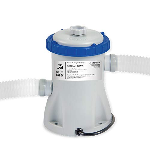 Bomba De Filtragem P/1250 L/hr-110v Bel Fix Cinza E Azul