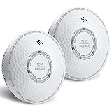 Ecoey Smoke & Carbon Monoxide Detector Alarm, 10 Year Battery Operated Combination Smoke & CO Dual S