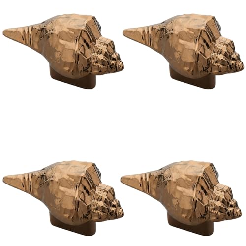 Image of Shell Shape Drawer Knob /Drawer Handle Knob /Decorative Knobs and Pulls /Knobs for Drawer (Zinc Alloy /PVD Rose Gold) Pack of 4-| 3 Years Warranty |