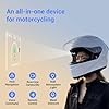 MOTOEYE E6+ Motorcycle Helmet HUD, Head Up Display, Bluetooth,GPS, CarPlay, Android Auto, Mesh Intercom, Rearview Camera, Remote Control, Noise Reduction, RGB Lights, IP66 for All Helmets (E6+)