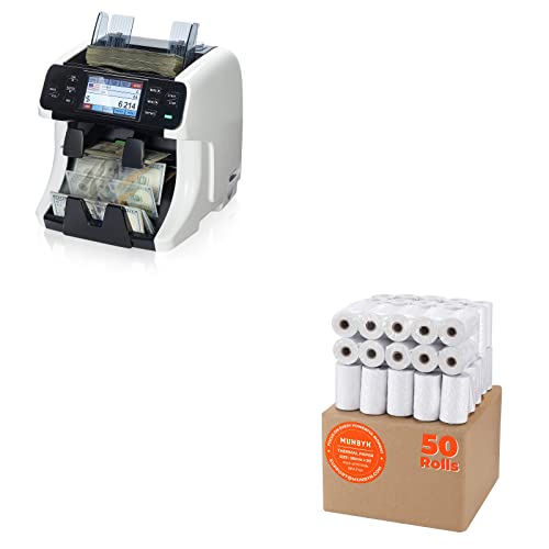 MUNBYN Money Counter Machine and Thermal Paper
