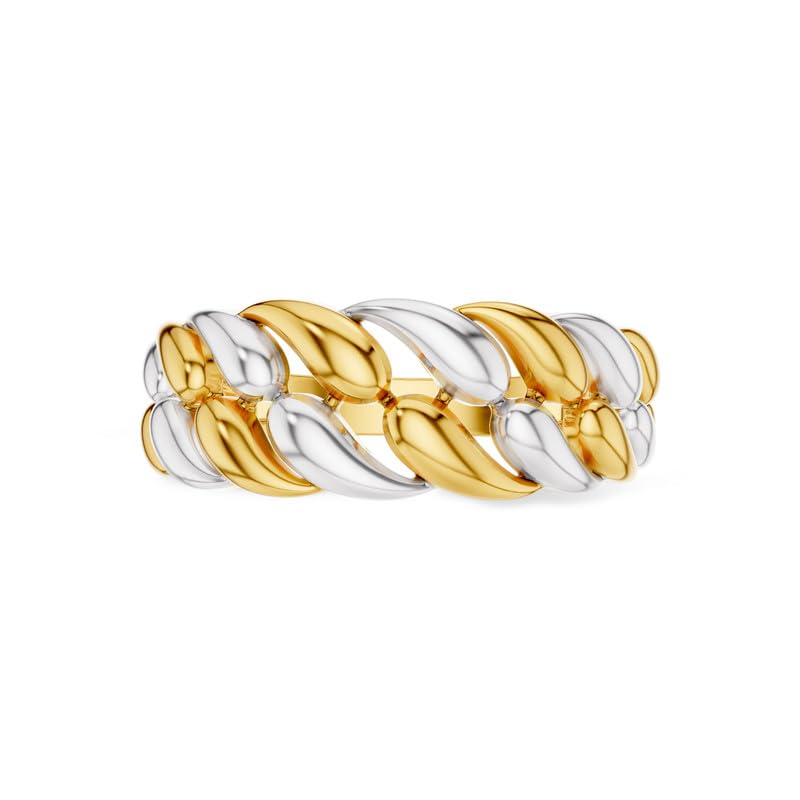Image of KISNA 9KT / 14KT / 18KT Chic Fusion Yellow Gold Ring For Women | S14