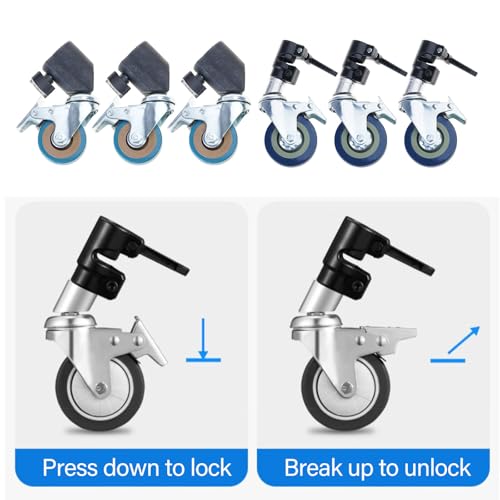 Image of Heavy Duty Rolling Light Stand with Swiveling Casters 360 Degree Rotating for Photographers and Video Production Teams Studio Equipment Rolling Base