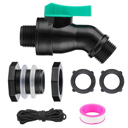 Rain Barrel Faucet Kit, 3/4 “NPT x 3/4 ”GHT High