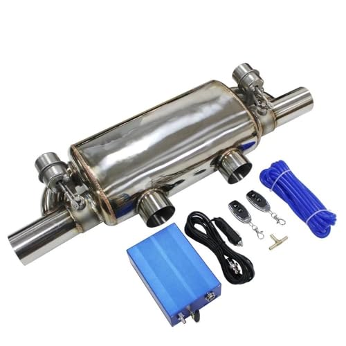 Silencieux échappement à valve à vide en acier inoxydable 63mm structure en T haute finition