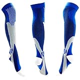 Panegy Compression stockings men's sports thrombosis knee support socks running medical, SK3, Blau, 46