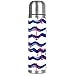 Vuoto In Acciaio Inox Doppio Strato Isolato Tazza 17 Oz Thermos Tazza Viaggio Portatile Bottiglia di Acqua Fredda e Calda Rosso Nave Ancoraggio Blu Onda Strisce