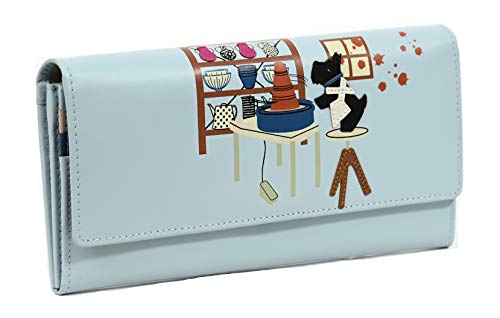 Preisvergleich Produktbild RADLEY Matinee Geldbörse mit Klappdeckel, Leder, Hellblau