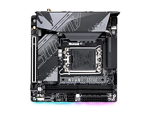 Image of GIGABYTE B760I AORUS PRO (LGA 1700 / B760 / Mini-ITX / DDR5 / Dual M.2 / PCIe 4.0 / USB 3.2 Gen2X2 Type-C /WiFi 6E / Intel 2.5GbE LAN /Q-Flash Plus /Motherboard), Mini-ITX (Pack of 10)